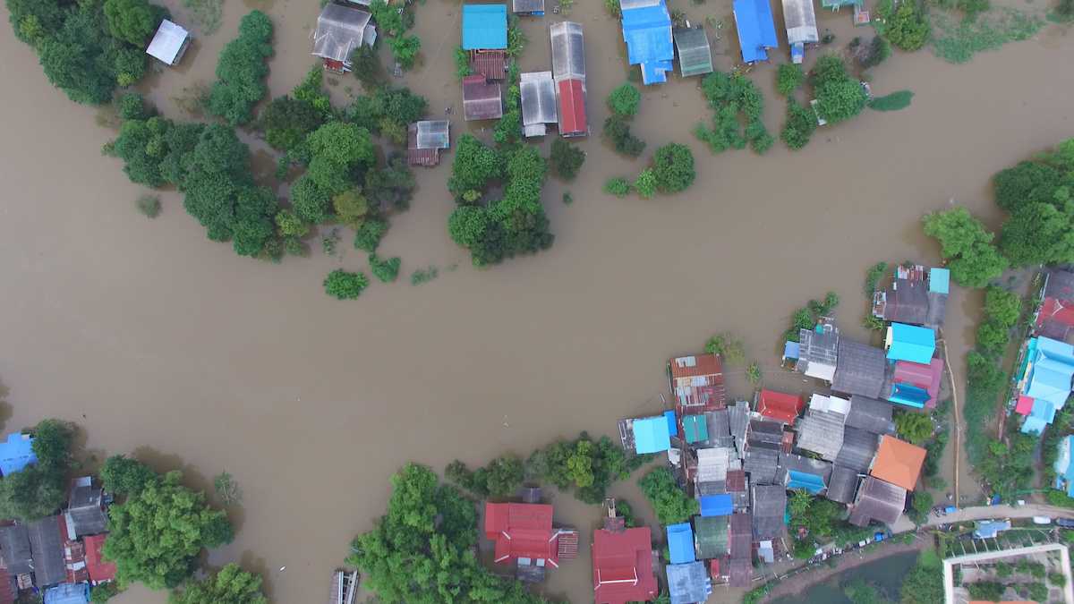 a flooded community