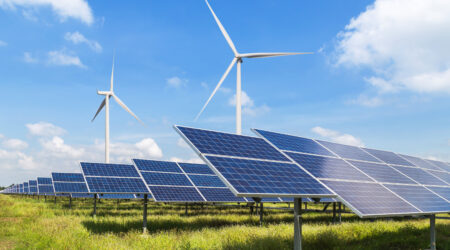 solar panels and windmills