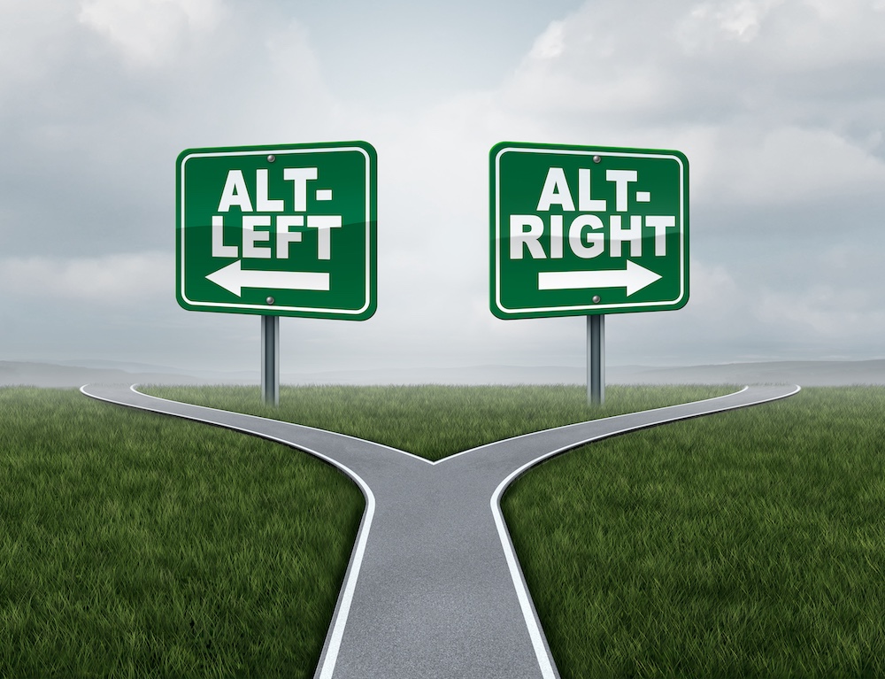 road signs showing alt left and alt right